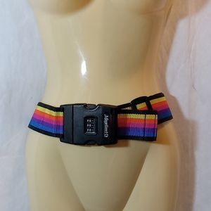 Y2K Magellan's Rainbow Belt Combination Number Buckle Womens Mens
